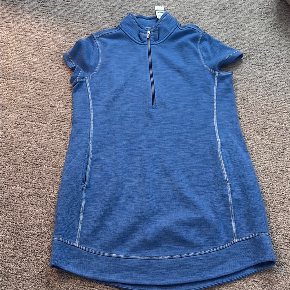 Tommy Bahama Blue Mini Dress with Zip Neck